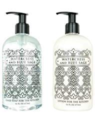 Greenwich Bay Trading Company Kitchen Collection: Watercress and Blue Sage (Hand Soap & Lotion)