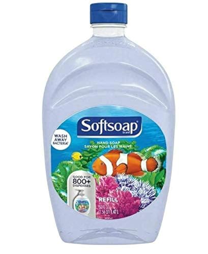 SOFTSOAP Liquid Hand Soap Refill Aquarium BIG 50 oz Clear Bottle 800 Dispenses
