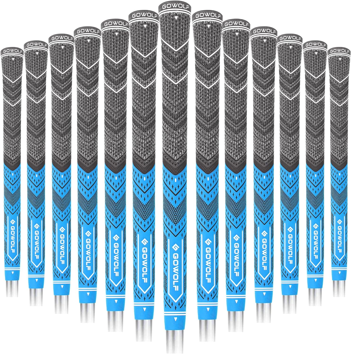 Golf Grip 13 Pack Cord Rubber Multi-compound Golf Driver Irons Club Grips with 15pcs Free Tapes