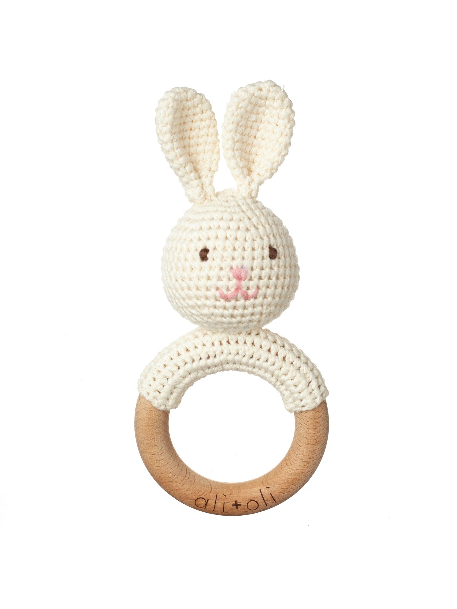 Bunny Rattle Teething Ring