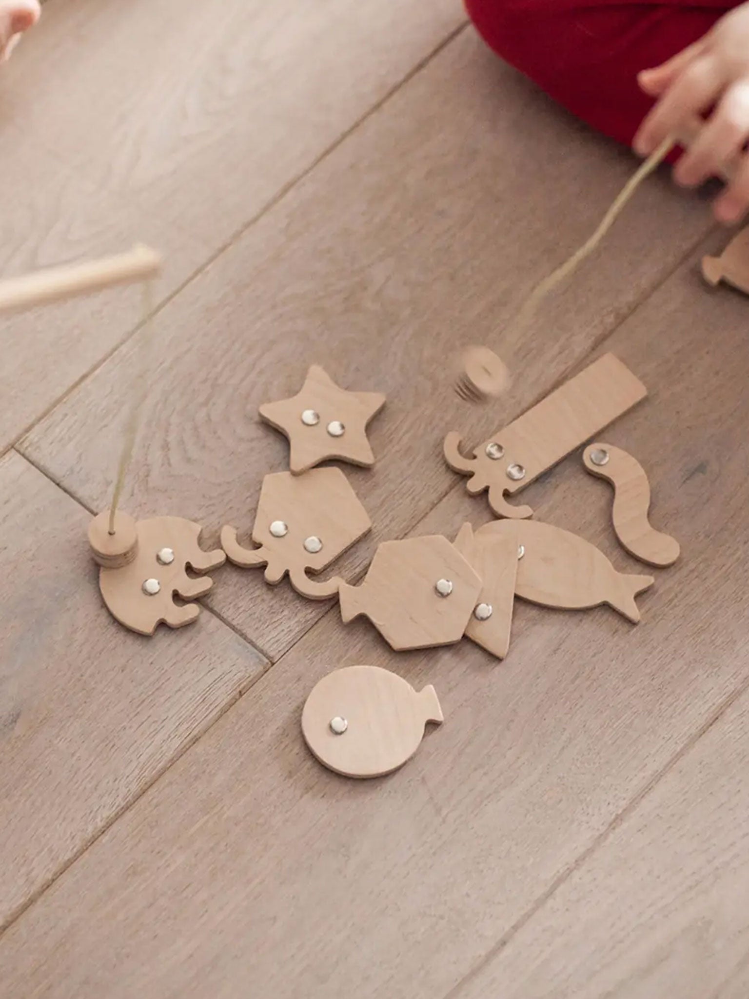 Sea Creatures Wooden Fishing Game