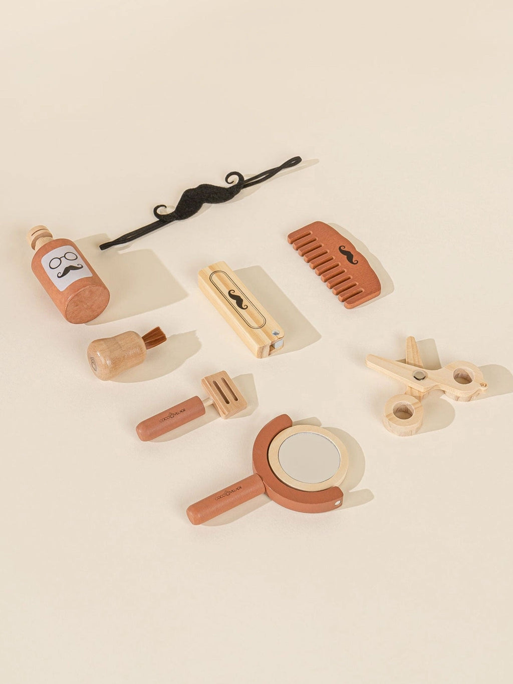 Wooden Barber Set