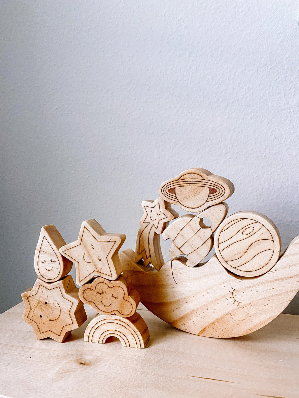 Wooden Sky and Space Balance Stacking Toy